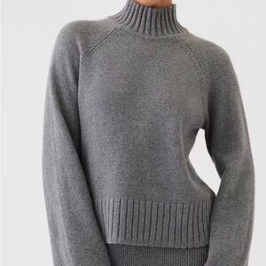 Cozy Grey Turtleneck Women's Sweater